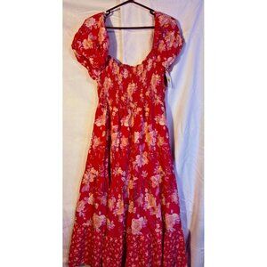Coco + Jaimeson Pink Cottagecore Boho Pink Floral Maxi Dress New Womens XL Indie